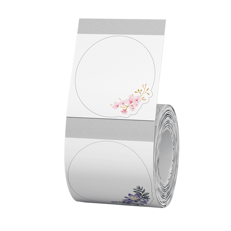 Niimbot - B21/B3S - 41x41mm - 170 Round Transparent Thermal Labels - Flower