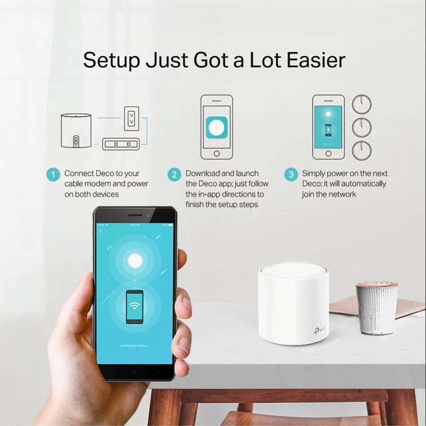 TP-Link Deco X10 (3-Pack) AX1500 Whole-Home Mesh Wi-Fi 6 System (Tri-Band)