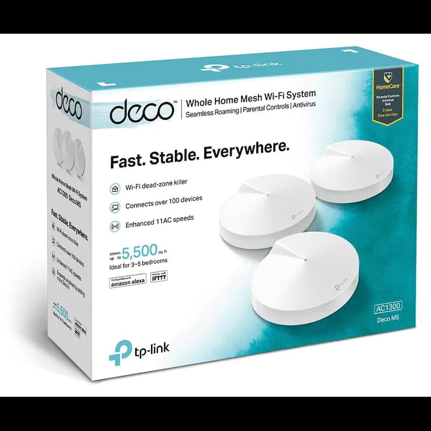 TP-Link Deco M5 (1-Pack) AC1300 Whole Home Mesh Wi-Fi System