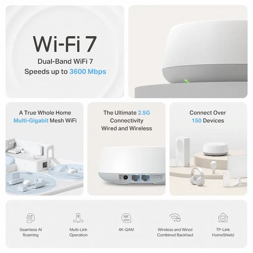 BE3600 Whole Home Mesh Wi-Fi 7 System