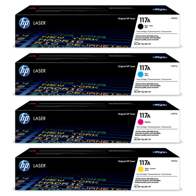 HP 117A Black,CYAN,MAGENTA,YELLOW COMBO PACK