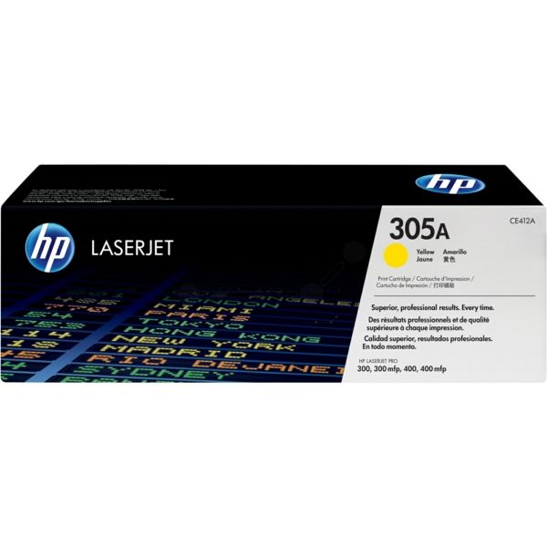 HP 305A Yellow Original LaserJet Toner Cartridge,2,600 pages
