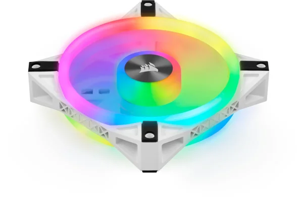 iCUE QL120 RGB 120mm PWM Triple Fan with Lighting Node CORE - White