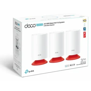 TP-Link Deco VOICEX20 (3-Pack) AX1800 Whole Home Mesh Wi-Fi 6 System with Smart Speaker