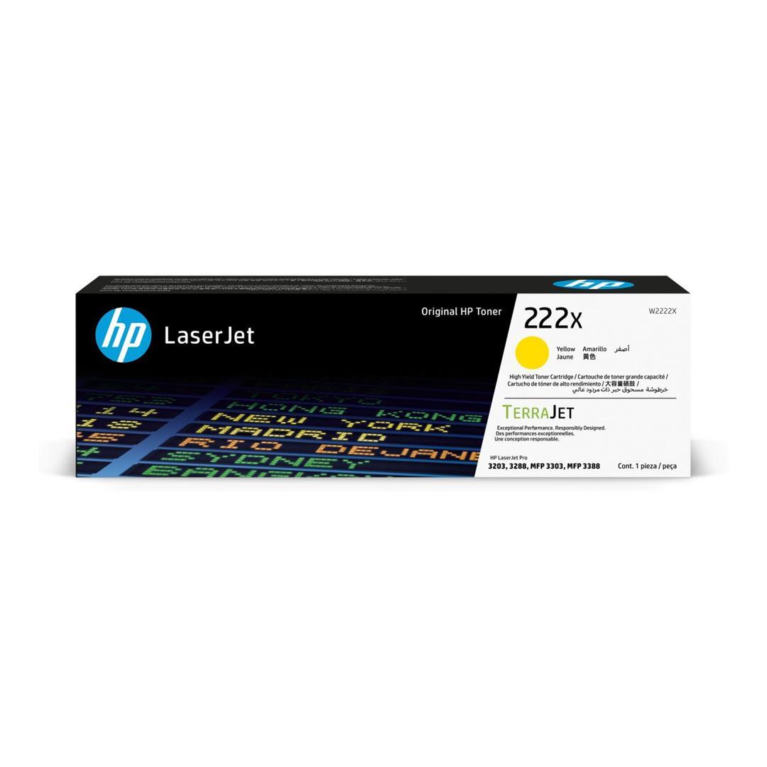 HP 222x High Yield Original Yellow Laserjet Toner Cartridge For HP Laserjet Pro 3203