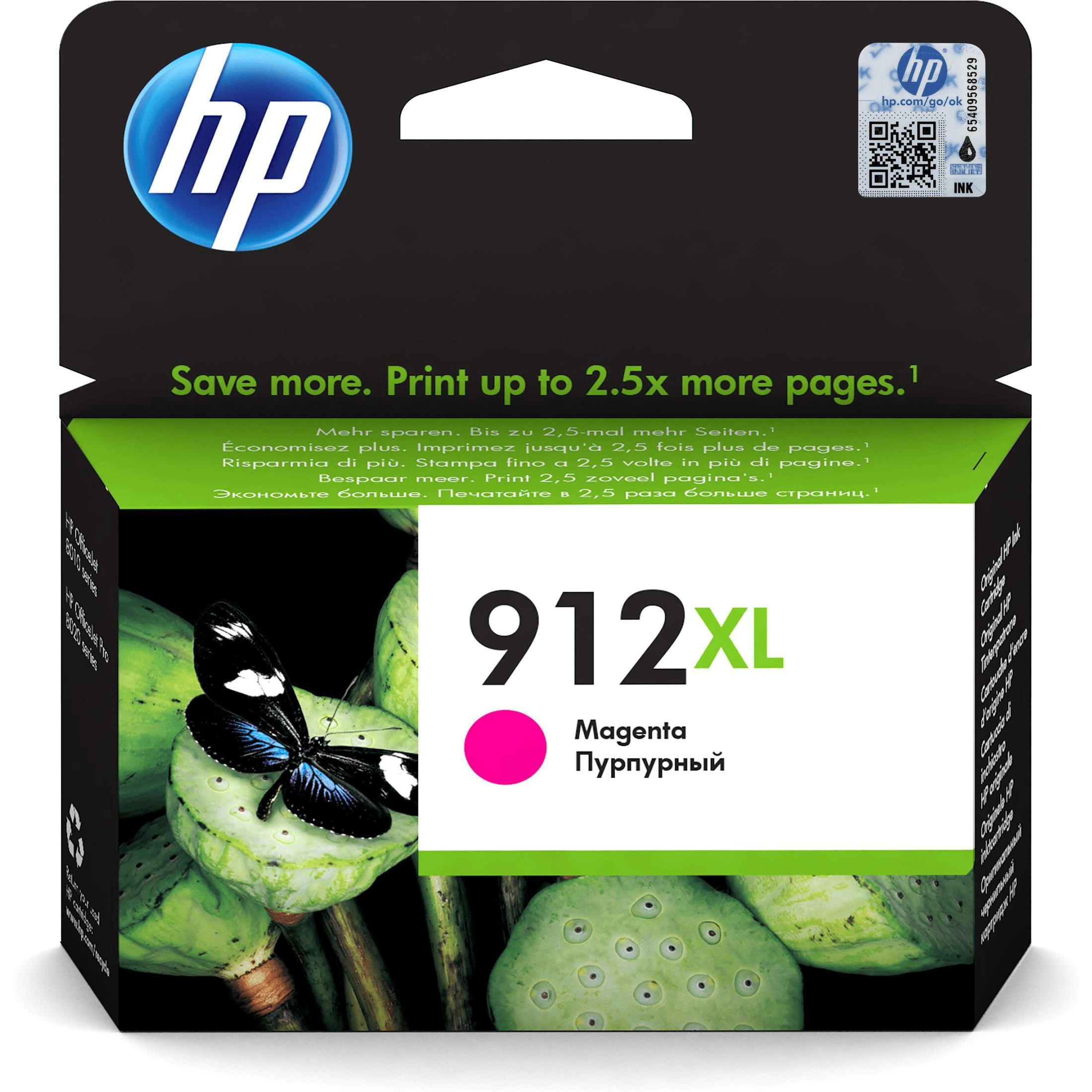HP 912xl High Yield Original Magenta Ink Cartridge  For HP Officejet 8010:8010e series: HP Officejet Pro 8020:8020e series