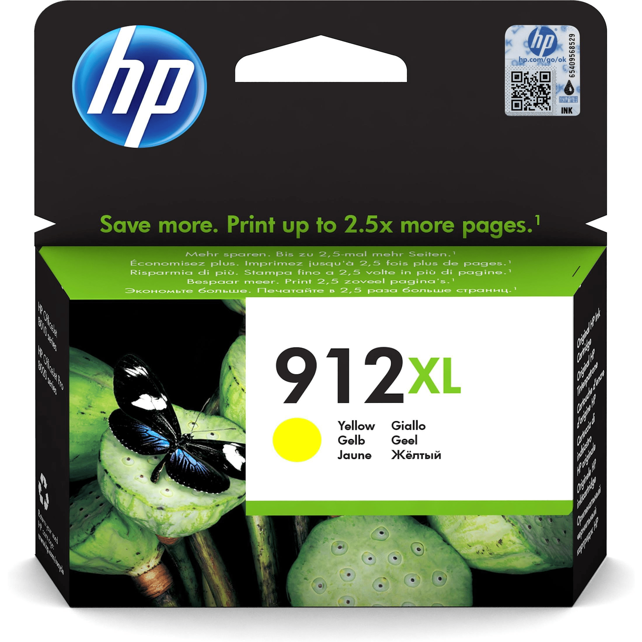 HP 912xl High Yield Original Yellow Ink Cartridge  For HP Officejet 8010:8010e series: HP Officejet Pro 8020:8020e series