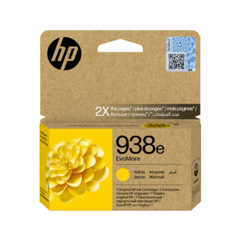 HP 938e Evomore Original Yellow Ink Cartridge For HP Officejet Pro 9110b: 9120 All:in:one: 9120b All:in:one: 9130 All:in:one: 9130b All:in:one: 9110b: 9700: 9700e Printer Series