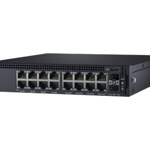 Dell Networking X1018 Smart Web Managed Switch/ 16x 1GbE and 2x 1GbE SFP ports Lifetime Limited Hardware Warranty Minimum Warranty ( add 575 BBEE to make the switch rackmountable )