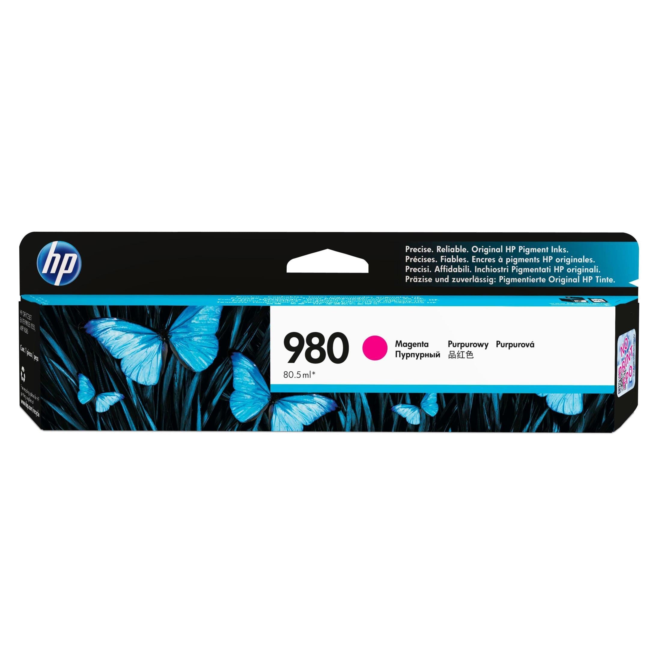 HP 980 Original Magenta Ink Cartridge For Officejet Enterprise Color Mfp X585:x555