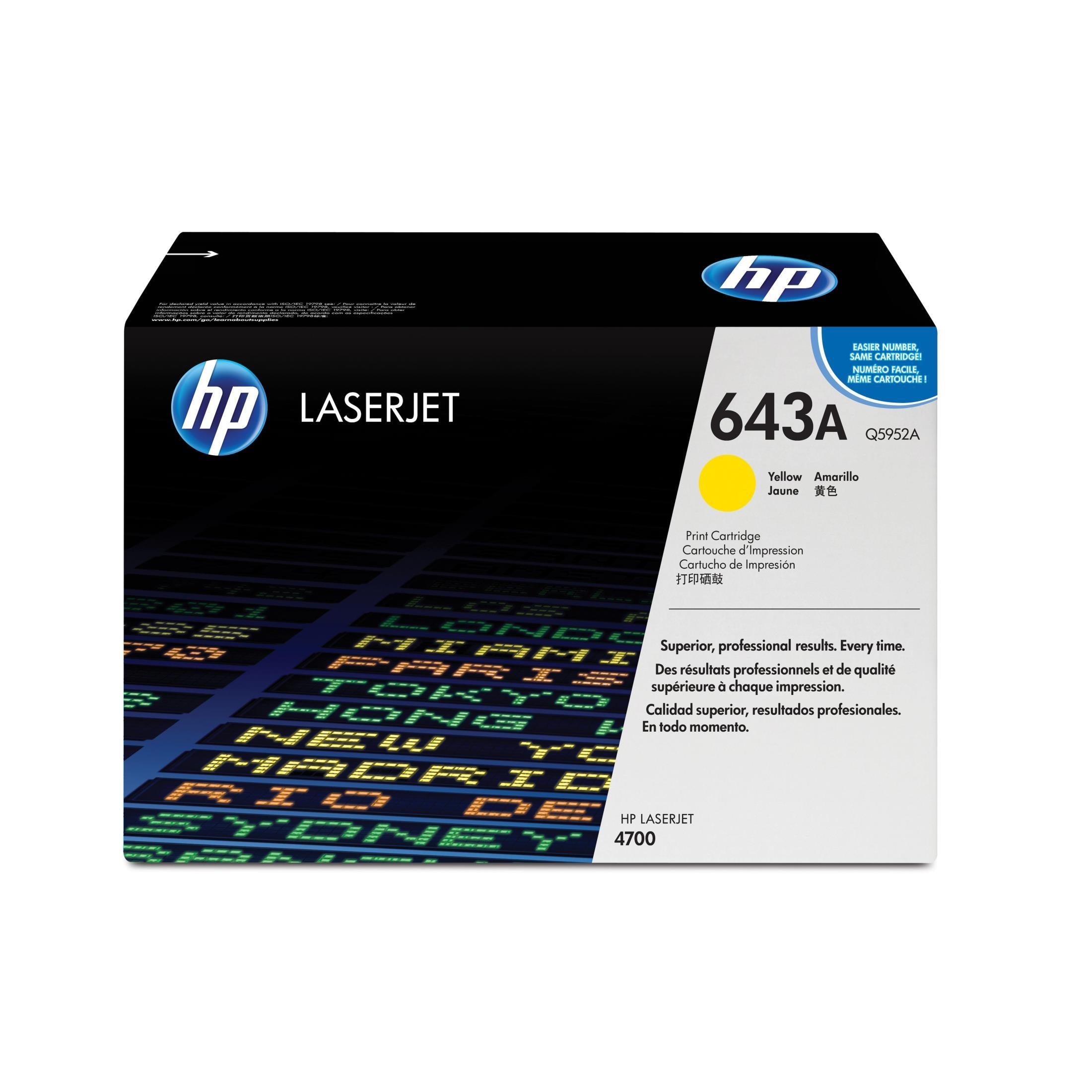 HP 643a Original Yellow Laserjet Toner Cartridge For HP Color Laserjet 4700
