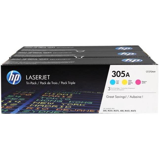 HP 305a Cym Tri-pack Laserjet Toner Cartridge For Clj Pro 300 Color M351