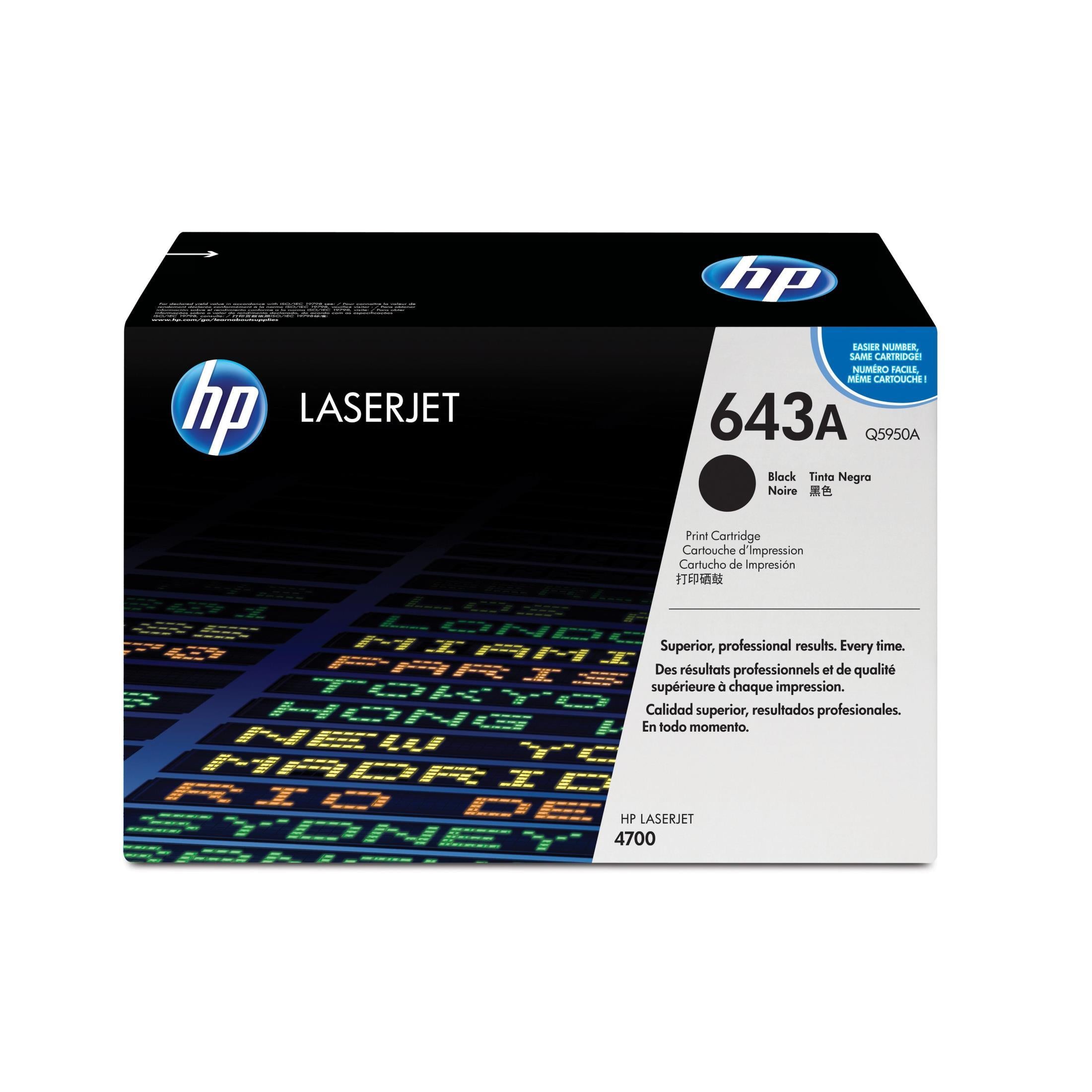 HP 643a Original Black Laserjet Toner Cartridge For HP Color Laserjet 4700