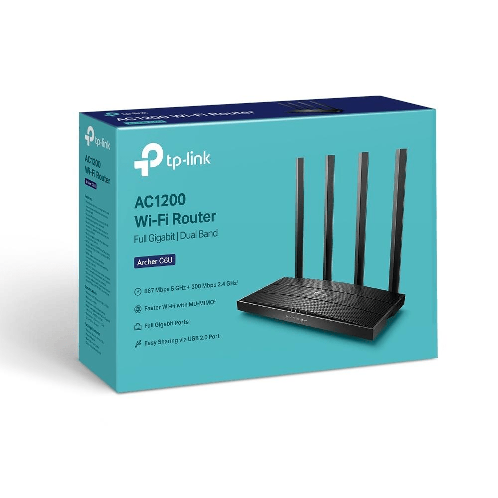 TP-Link Archer C6U AC1200 MU-MIMO Wi-Fi Router
