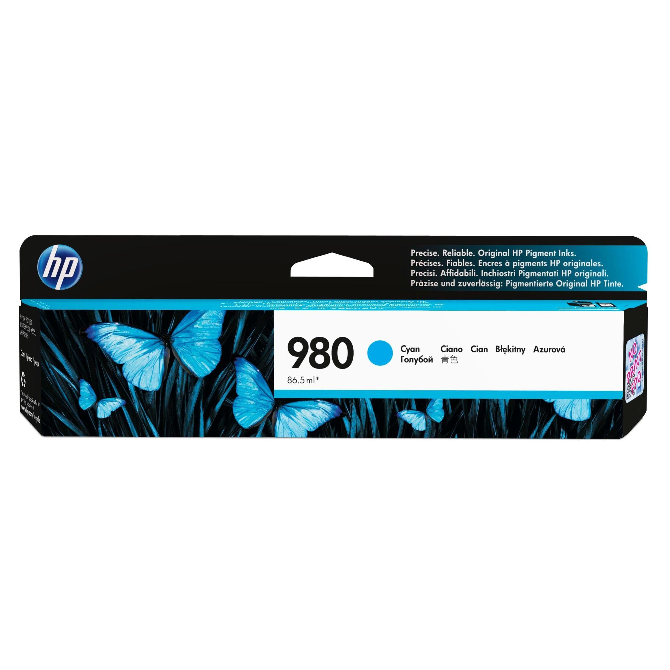 HP 980 Original Cyan Ink Cartridge For Officejet Enterprise Color Mfp X585:x555