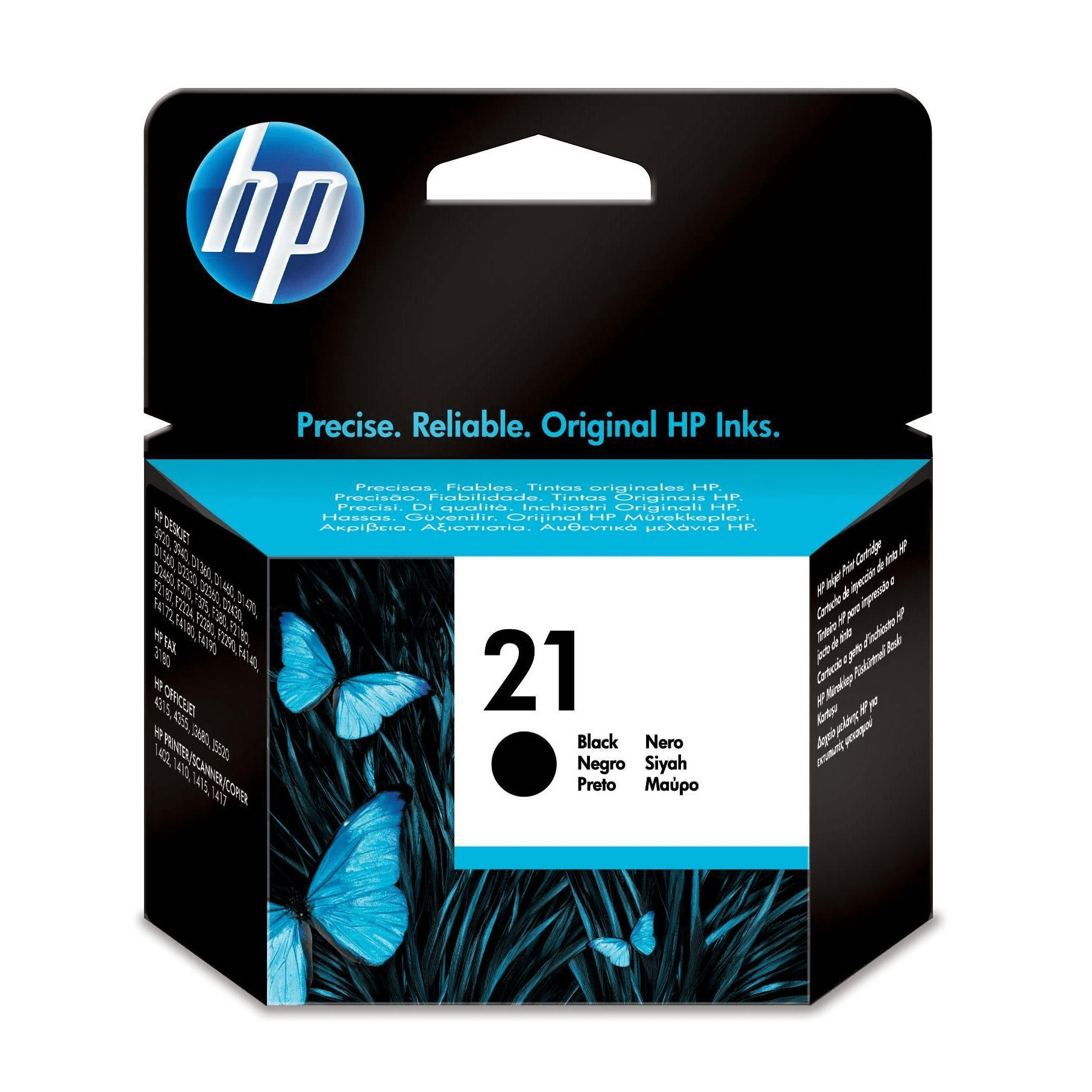 HP 21 Original Black Ink Cartridge For HP Deskjet F300: D1400: D1500: D2300: D2400: F2100: F2200: F22200: F4100 series: HP Officejet 4300: 5600: J3600: J5500 series