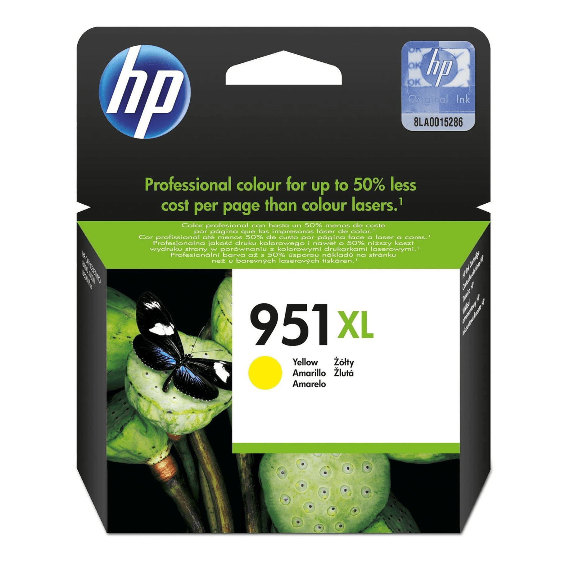 HP 951xl High Yield Original Yellow Ink Cartridge For HP Officejet Pro 250dw: 270dw: 8100: 8600 series