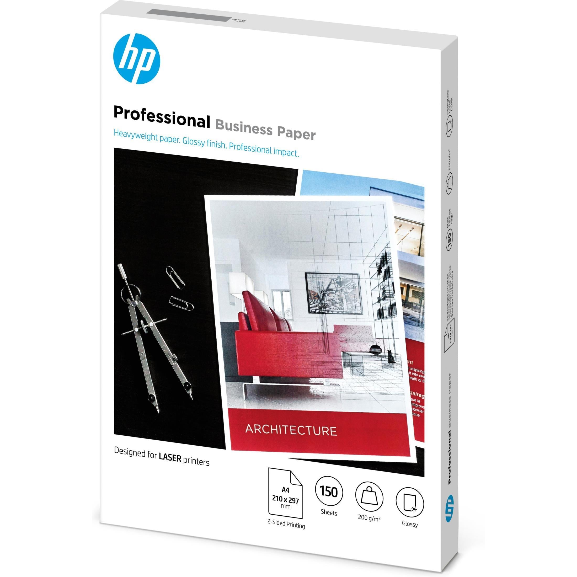HP Professional Gloss Laserjet A4 Media 200g 150 Sheets