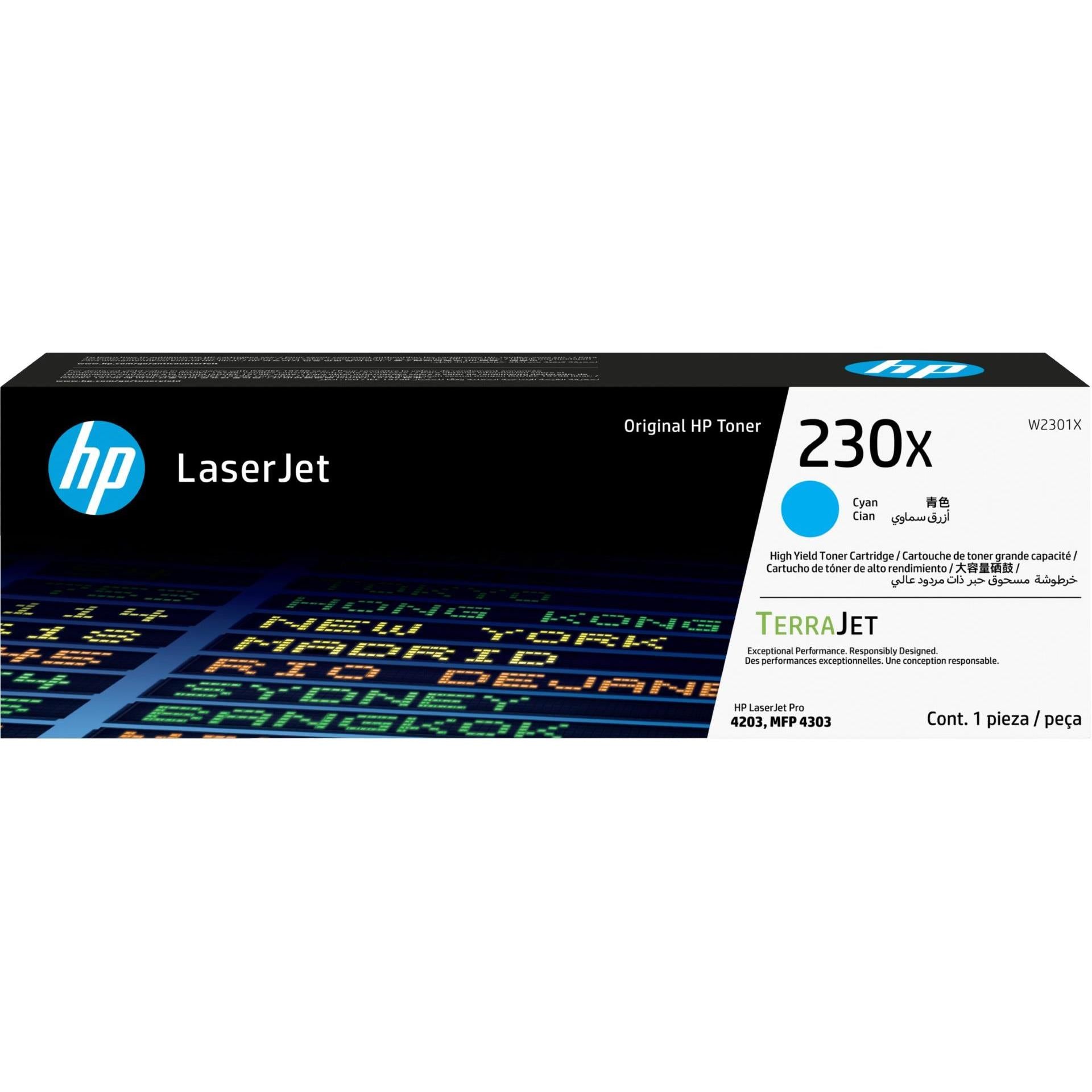 HP 230x High Yield Original Cyan Laserjet Toner Cartridge For HP Color Laserjet Pro 4203