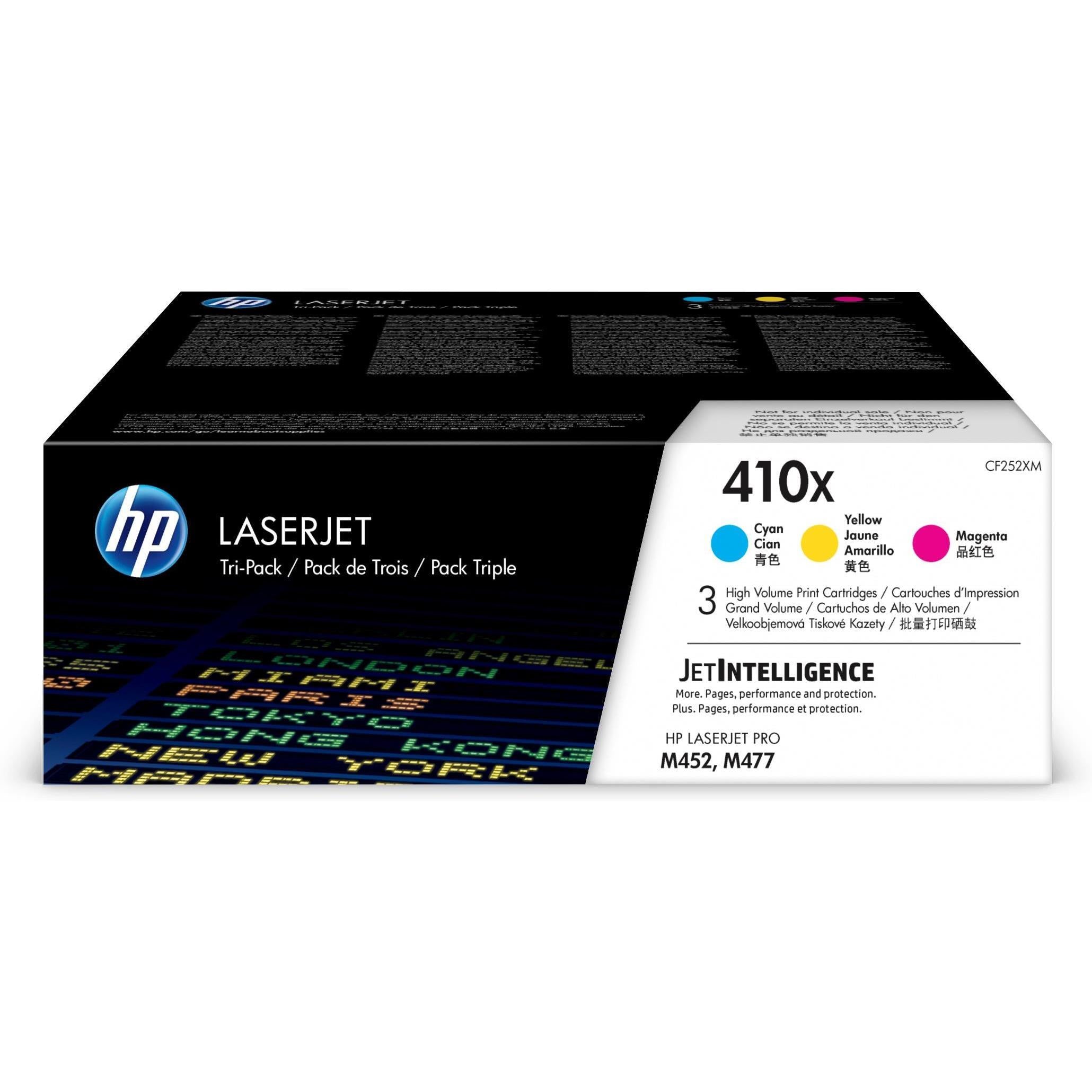 HP 410x Cmy Tri:pack Laserjet Toner Cartridge For HP Color Laserjet Pro M377