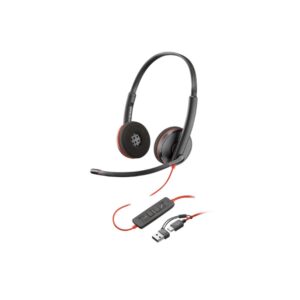 HP Accesories Poly Blackwire 3220 Stereo USB C HeadSet +USB C/A Adapter