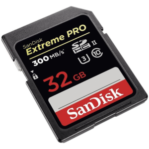 SANDISK EXTREME PRO 32GB SDHC MEMORY CARD UP TO 300MBS. UHS II. CLASS 10. U3