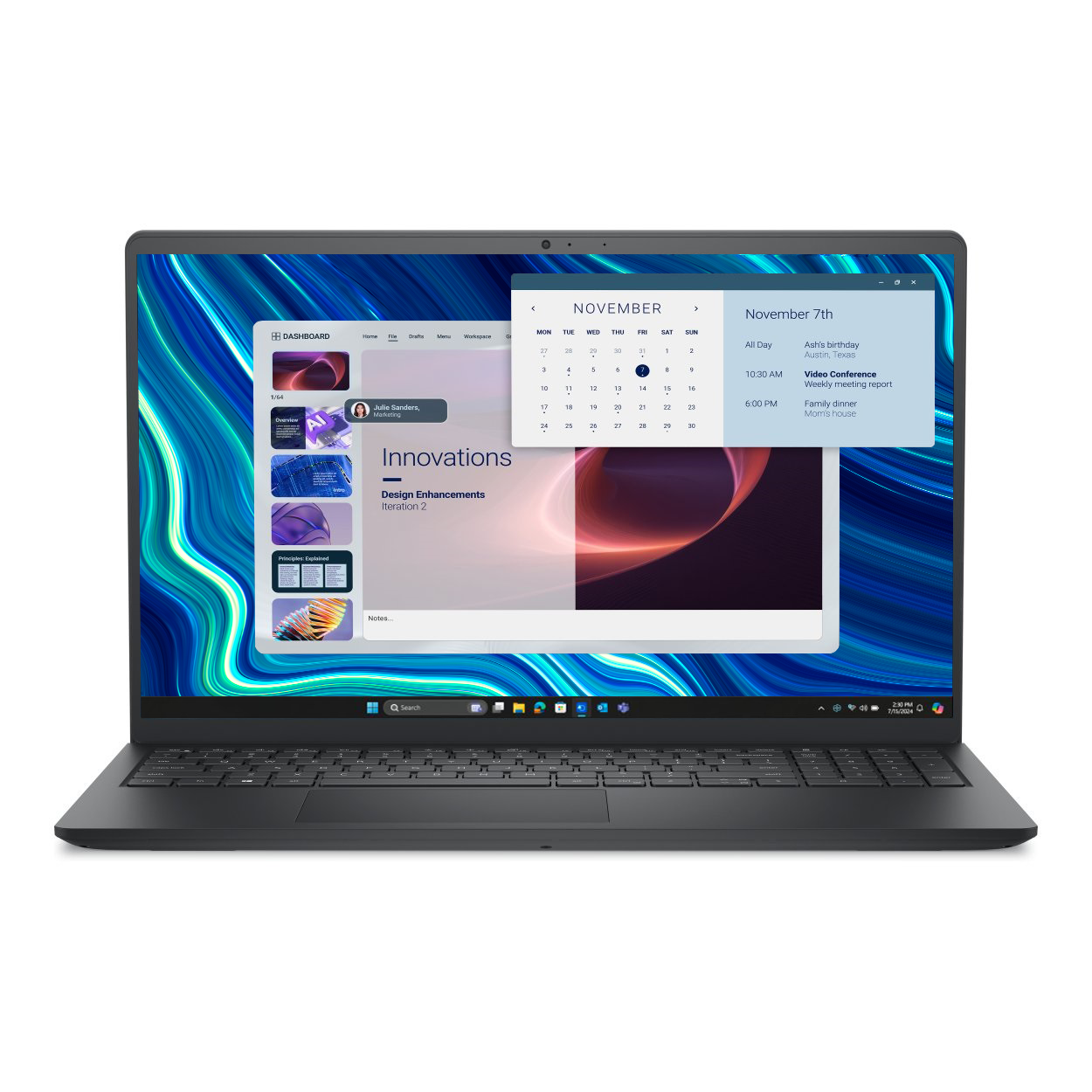 Dell Pro 15 Essential 15.6-inch Core 3 100U 8GB RAM 512GB SSD Win 11 Pro Laptop